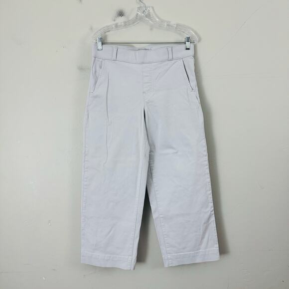 Gloria Vanderbilt Shape Effect High Rise Wide Leg Cropped Gray Pants Women’s 8 - Picture 1 of 8